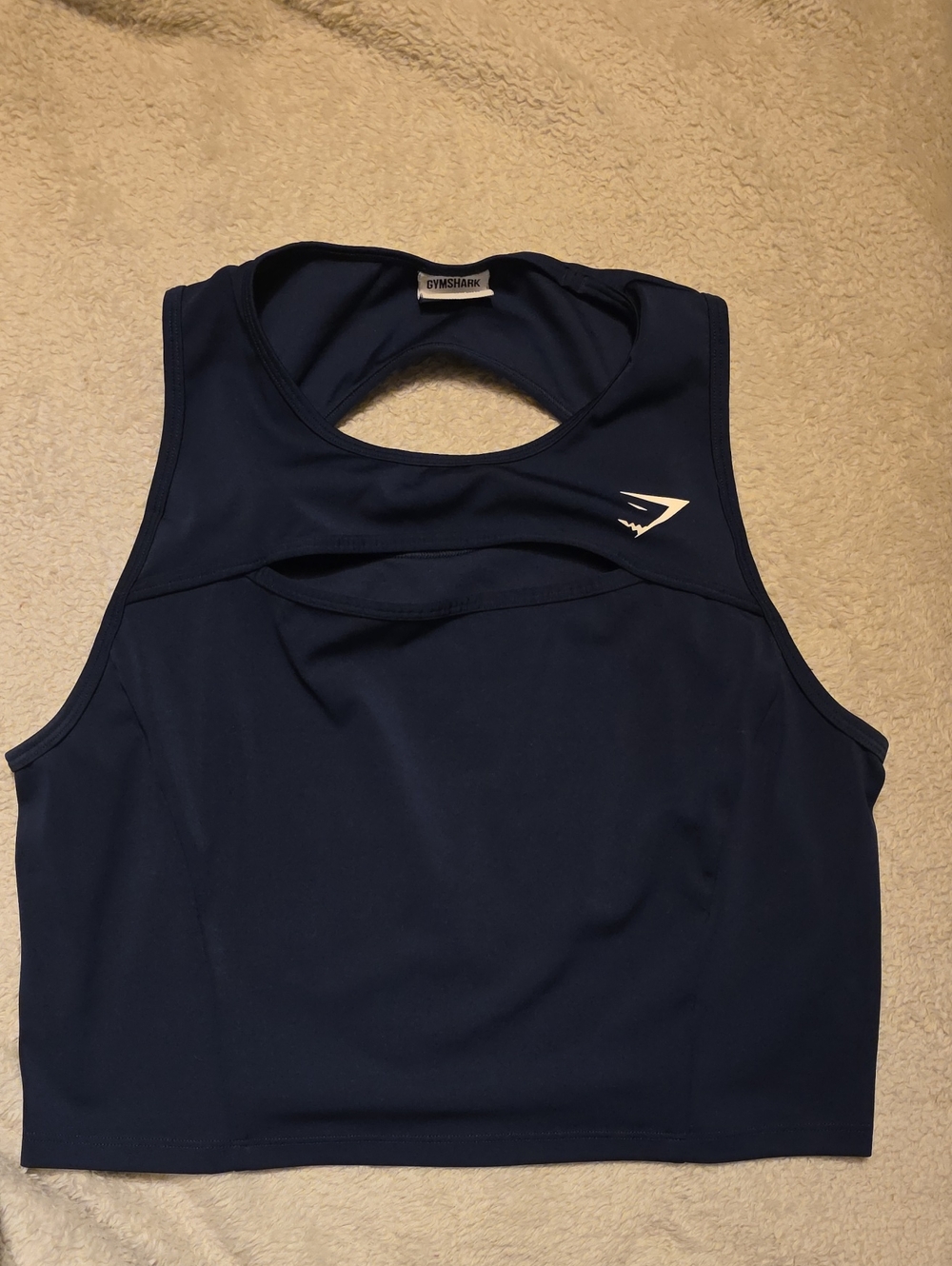 Gymshark Navy Cutout Workout Crop Tank